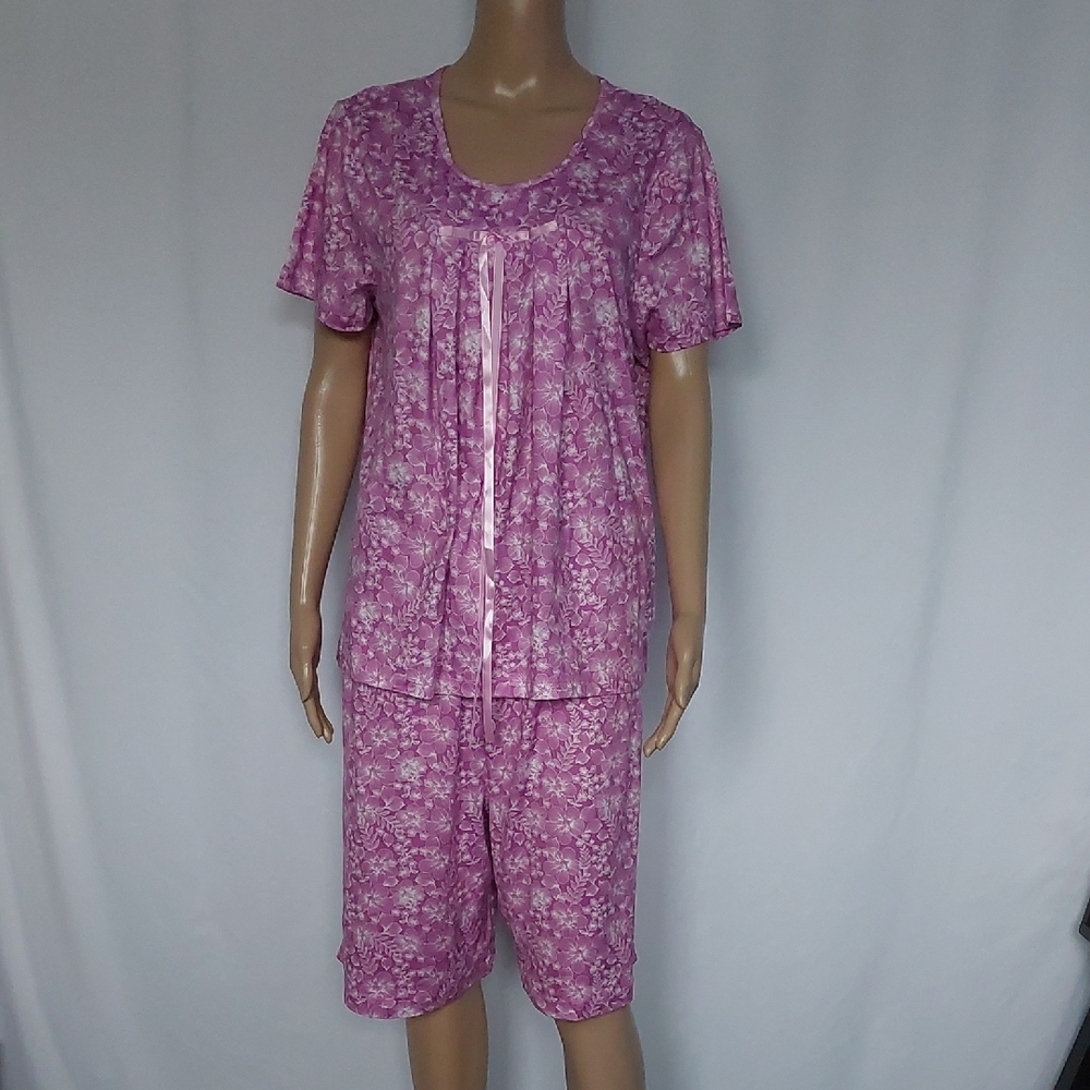 Cozee Corner Floral‎ Pink Women's Sleepwear Set Size L
